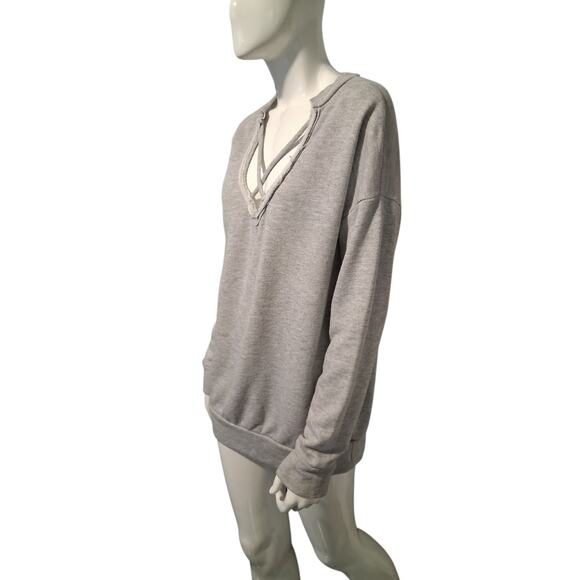 Cherish Grungecore Women's size Medium Distressed Sweatshirt Gorpcore Academia - Picture 5 of 11